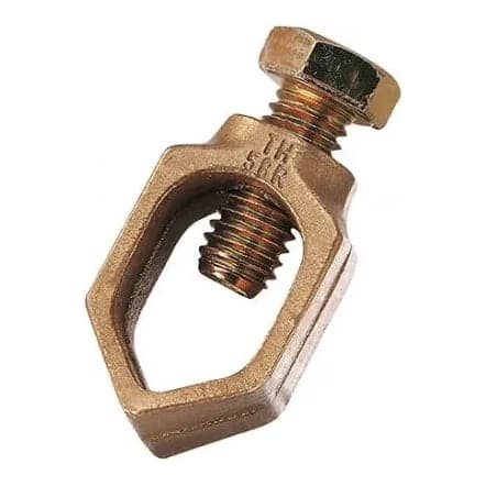 Conector de bronce para varilla de tierra FNX GRC-058 · 5/8"