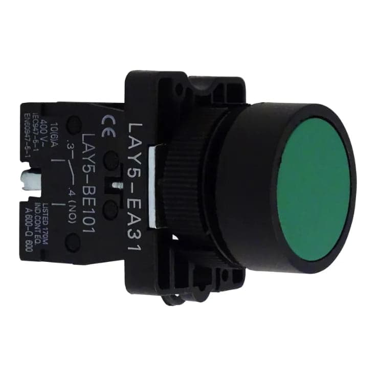 Pulsador armado FNX 27014 · verde 1 contacto NA