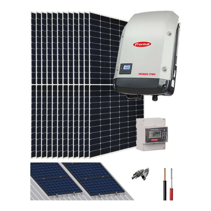 Imagen referencial de la serie: Kit solar conectado red FRONIUS · 5000W 27300Wh/día trifásico (FRONIUS-KIT-RED-5000W-27300WH/DIA-TRIF)