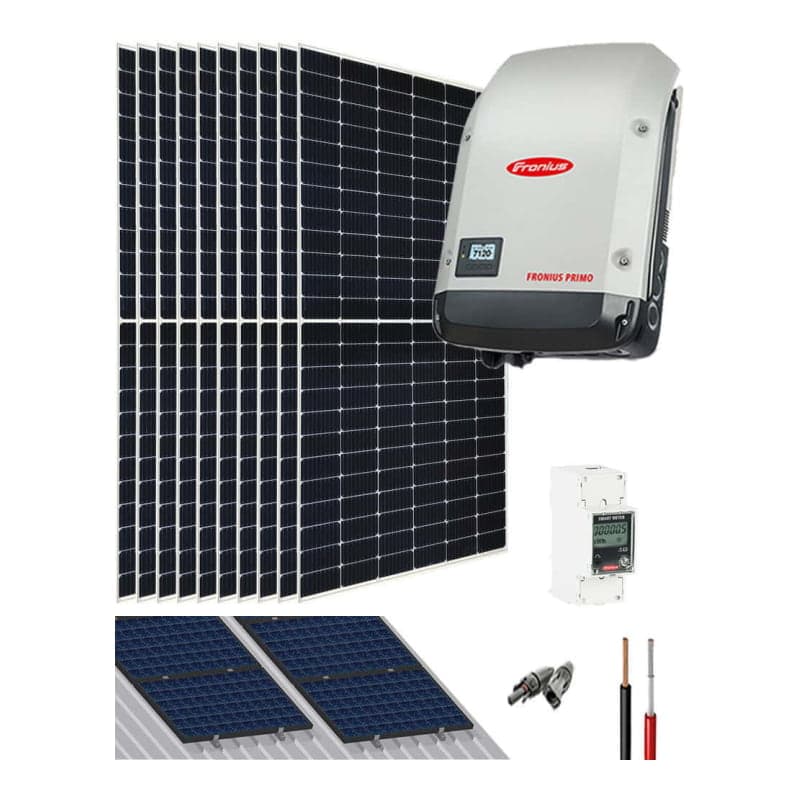 Kit solar conectado red FRONIUS · 3000W 22750Wh/día monofásico (FRONIUS-KIT-RED-3000W-22750WH/DIA)