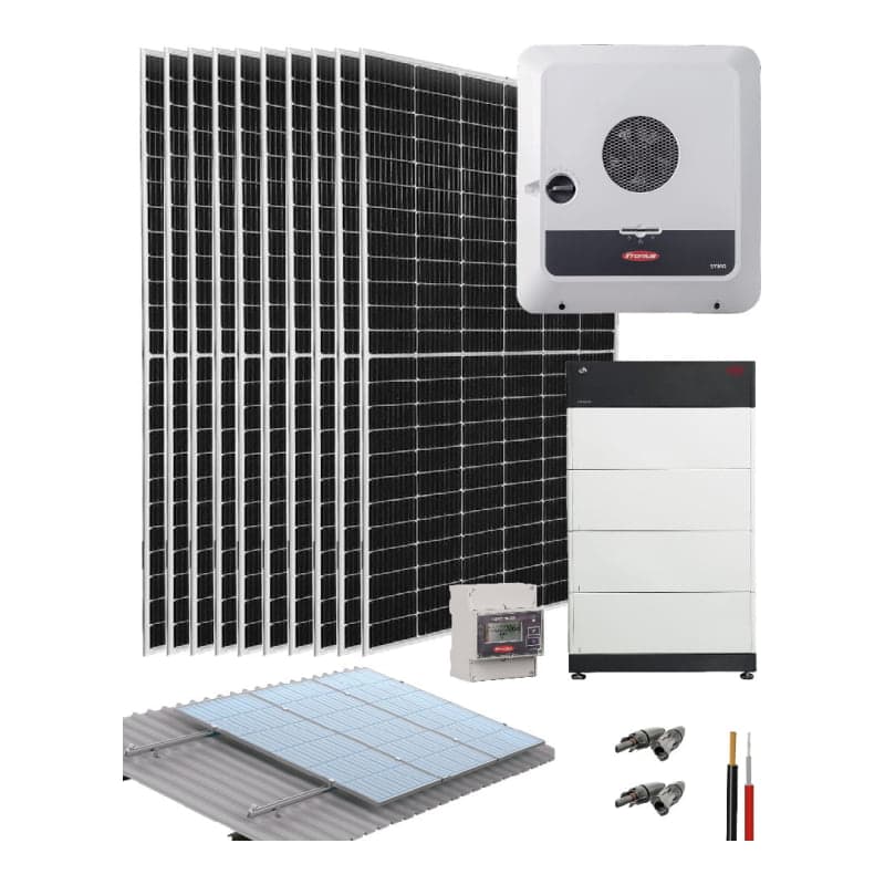 Kit solar híbrido FRONIUS · 10000W 52000Wh/día trifásico (FRONIUS-KIT-HIBRIDO-10000W-52000WH/DIA)