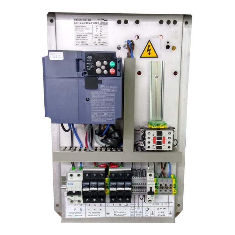 Imagen referencial de la serie: Control bombeo solar FUJI · 400V 15kW IP20 50m (FUJI-VARIADOR-400V-15KW-IP20-50M)