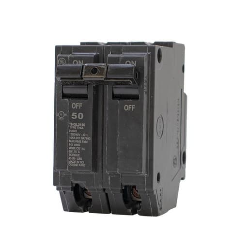 Interruptor termomagnético engrampe GENERAL ELECTRIC THQL2150 · 2x50A 10kA 240V