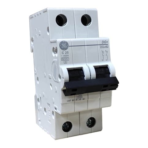 Interruptor termomagnético GENERAL ELECTRIC DG+62C25 · 2P C25 10/6kA 230/400VAC Dg+ ge by Abb