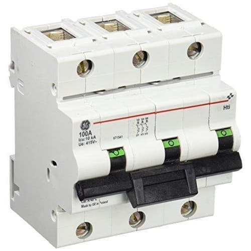 Interruptor termomagnético GENERAL ELECTRIC HTI103C100 · 3P C100 10/6kA 230/415V hti kg