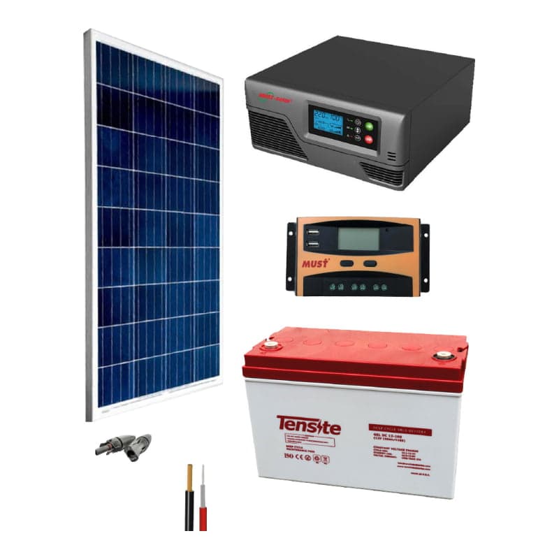 Kit solar GEL · 300W 12V 750Wh/día (GEN-KIT-AISLADO-GEL-300W-12V-750WH/DIA)