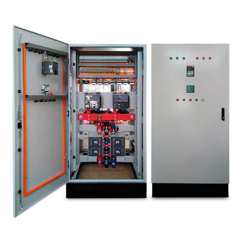 Imagen referencial de la serie: Tablero de transferencia automática trifásico con módulo integrado · Chint 10 (GEN-TTATMIC100A220V)
