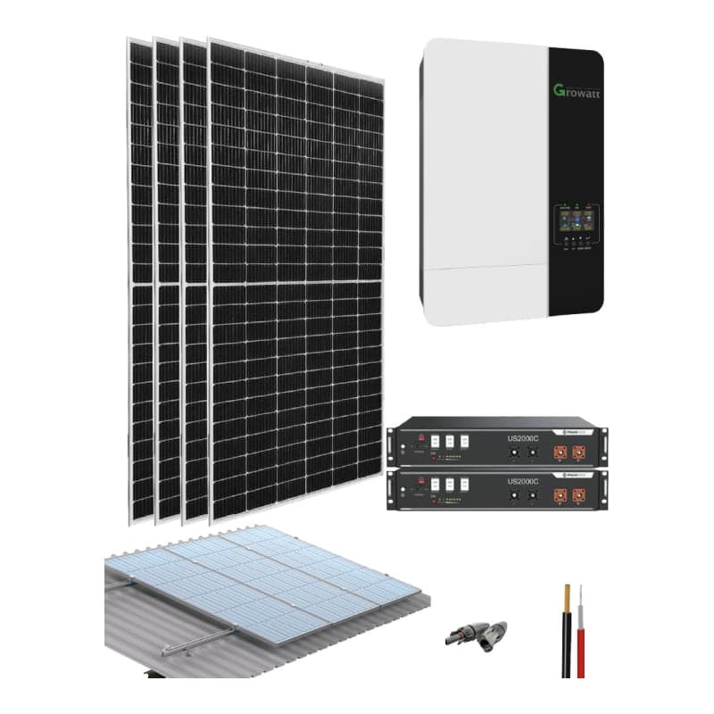 Kit solar litio Pylontech · 3500W 48V 9100Wh/día (GEN-KIT-AISLADO-PYLONTECH-3500W-48V-9100WH/DIA)