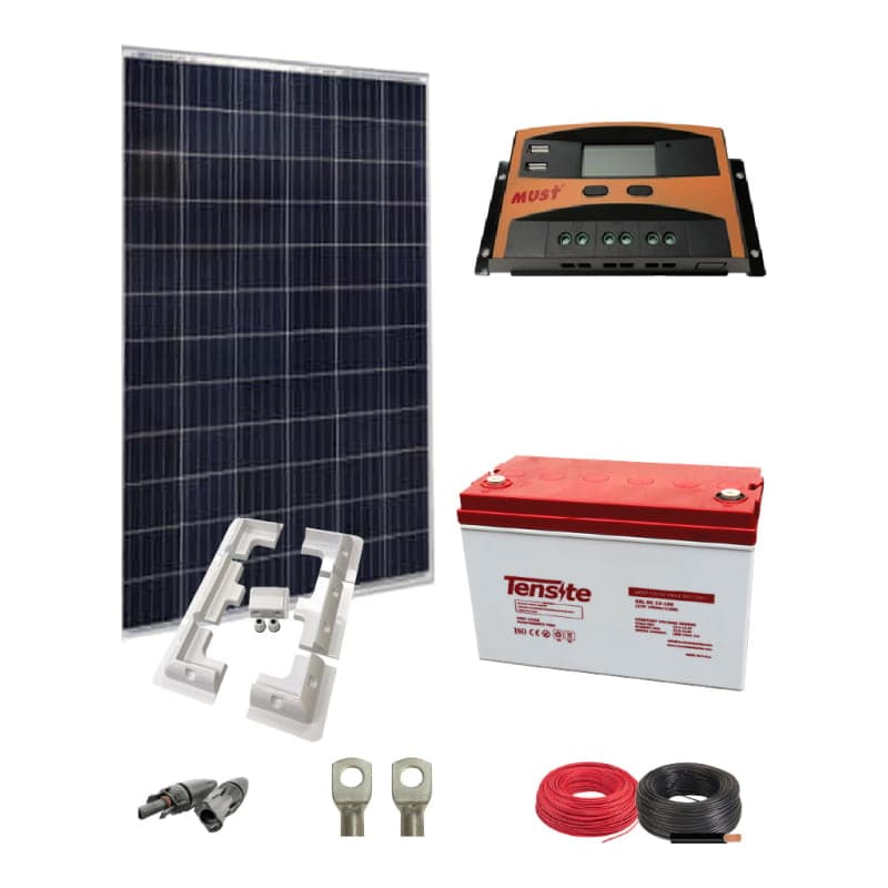 Kit panel solar camper · 200W con batería (GEN-KIT-PANEL-SOLAR-CAMPER-200W-BAT)