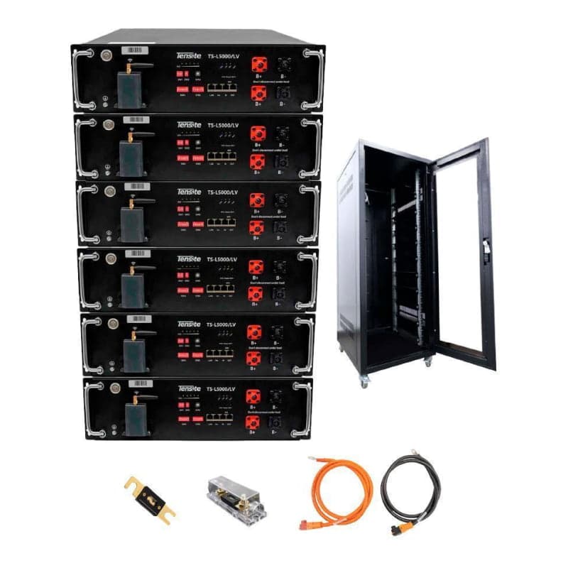 Kit conexión banco de baterías litio · 28800Wh 48V (GEN-KIT-BANCO-28800WH-48V)