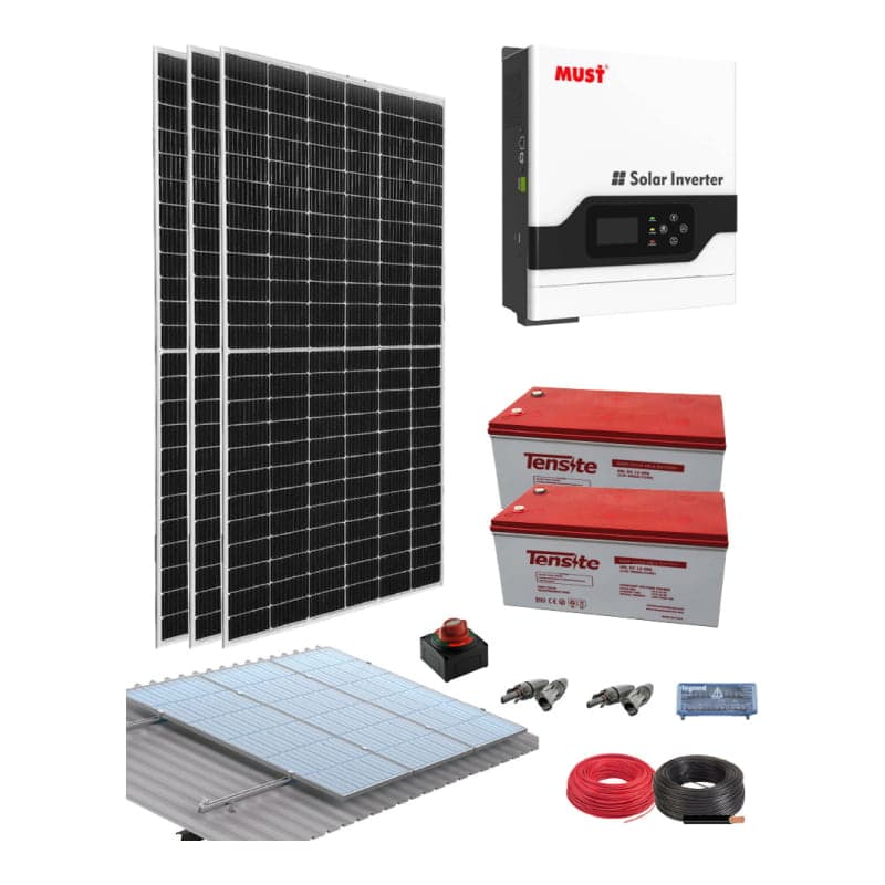 Kit solar GEL · 24V 7500Wh/día (GEN-KIT-AISLADO-GEL-24V-7500WH/DIA)