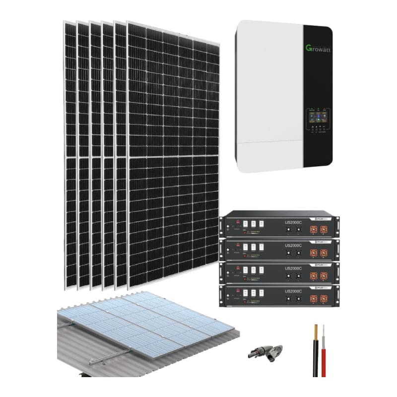 Kit solar litio Pylontech · 5000W 48V 13650Wh/día (GEN-KIT-AISLADO-PYLONTECH-5000W-48V-13650WH/DIA)