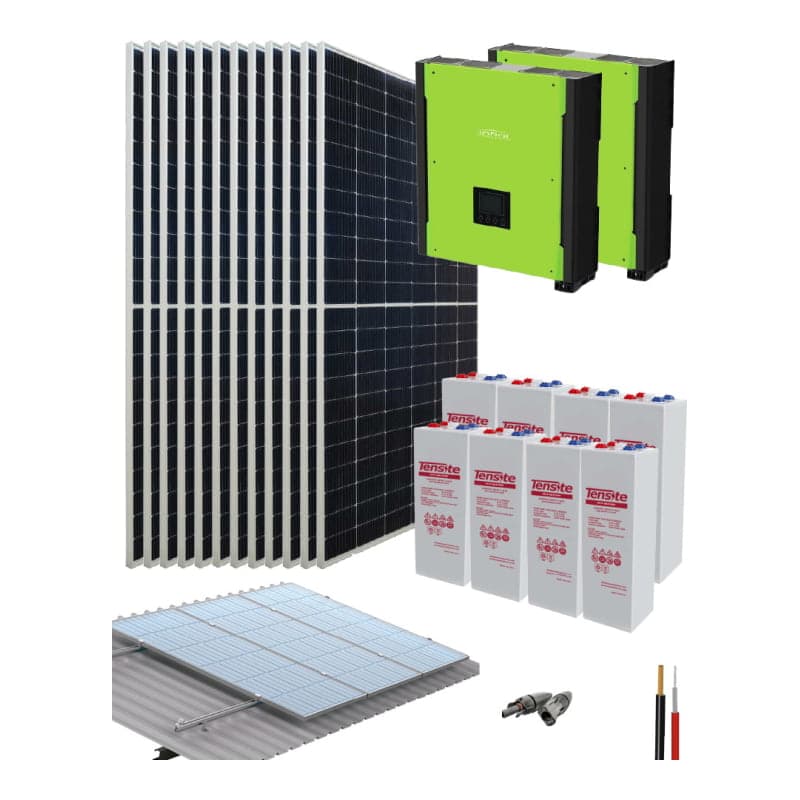 Kit solar trifásico · 20000W 48V 136500Wh/día (GEN-KIT-AISLADO-20000W-48V-136500WH/DIA)