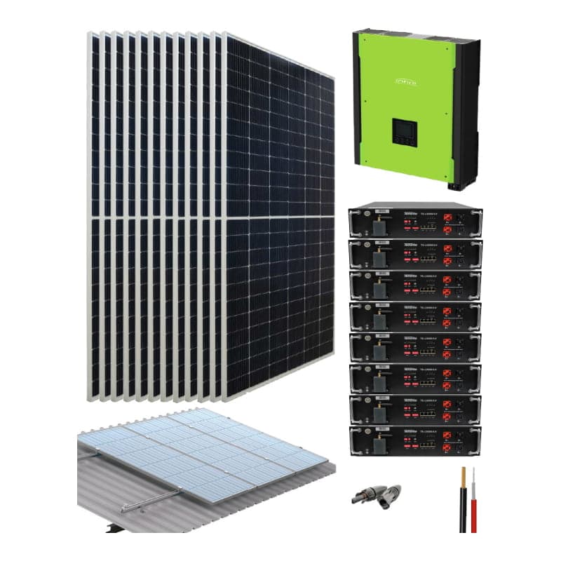 Kit sistema fotovoltaico de aislada · 10000W 48V 68250Wh/día (GEN-KIT-AISLADO-10000W-48V-68250WH/DIA)