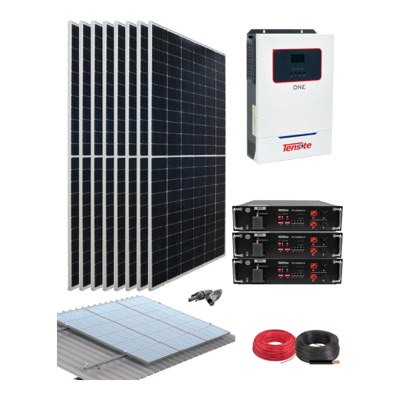 Kit solar litio Tensite One · 5500W 48V 24400Wh/día (GEN-KIT-SOLAR-LITIO-TENSITE-ONE-5500W-48V-24400WH/DIA)