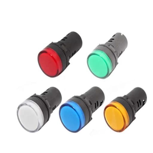 Imagen referencial de la serie: Piloto de señalización plástico · color rojo Ø 22mm 220VAC (GEN-EKLD-22DS-R-220)