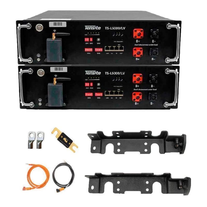 Kit conexión banco de baterías litio · 9600Wh 48V (GEN-KIT-BANCO-9600WH-48V)