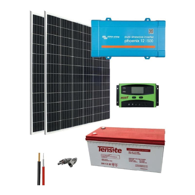 Kit solar aislada · 2000Wh/día (GEN-KIT-AISLADO-2000WH/DIA)