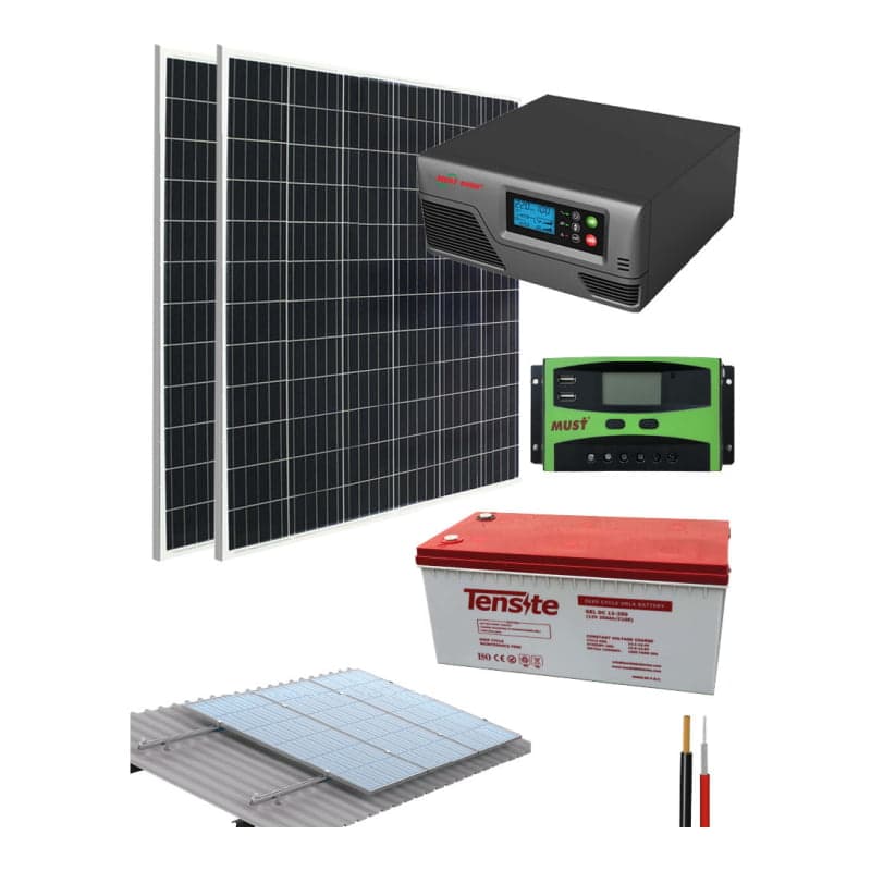 Kit solar aislada · 600W 12V 2000Wh/día (GEN-KIT-AISLADO-600W-12V-2000WH/DIA)