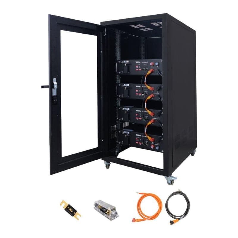 Kit conexión banco de baterías litio con gabinete · 19200Wh 48V (GEN-KIT-CONEXION-BANCO-BAT-LITIO-GAB-19200WH-48V)