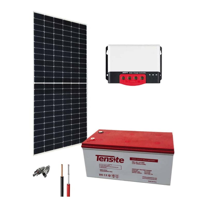 Kit solar fotovoltaico aislada · 12V 2275Wh/día (GEN-KIT-AISLADO-12V-2275WH/DIA)