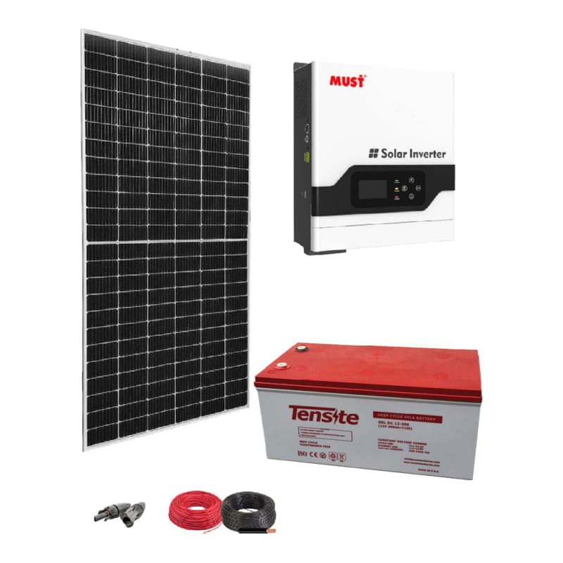 Kit solar aislada · 1000W 12V 2725Wh/día (GEN-KIT-AISLADO-1000W-12V-2725WH/DIA)