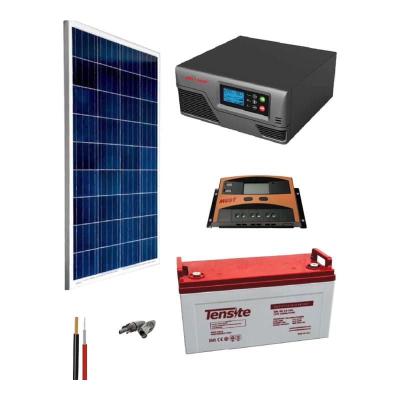 Kit panel solar · 600W 12V 750Wh/día (GEN-KIT-AISLADO-600W-12V-750WH/DIA)