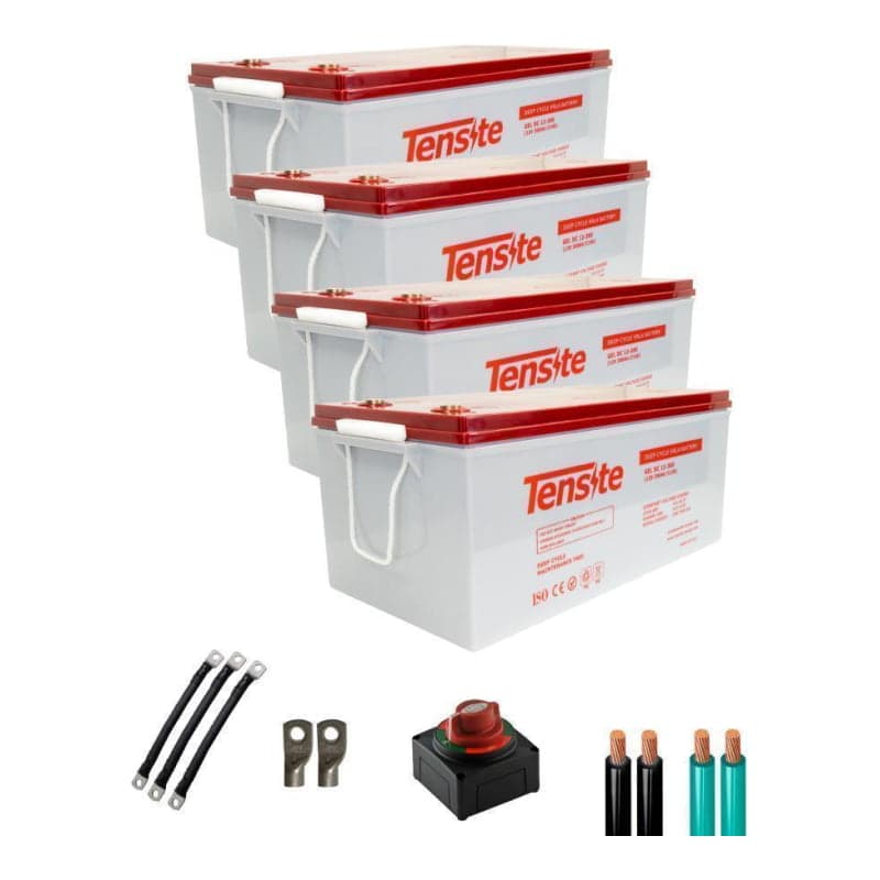 Kit conexión banco de baterías GEL · 14400Wh 48V (GEN-KIT-BANCO-GEL-14400WH-48V)