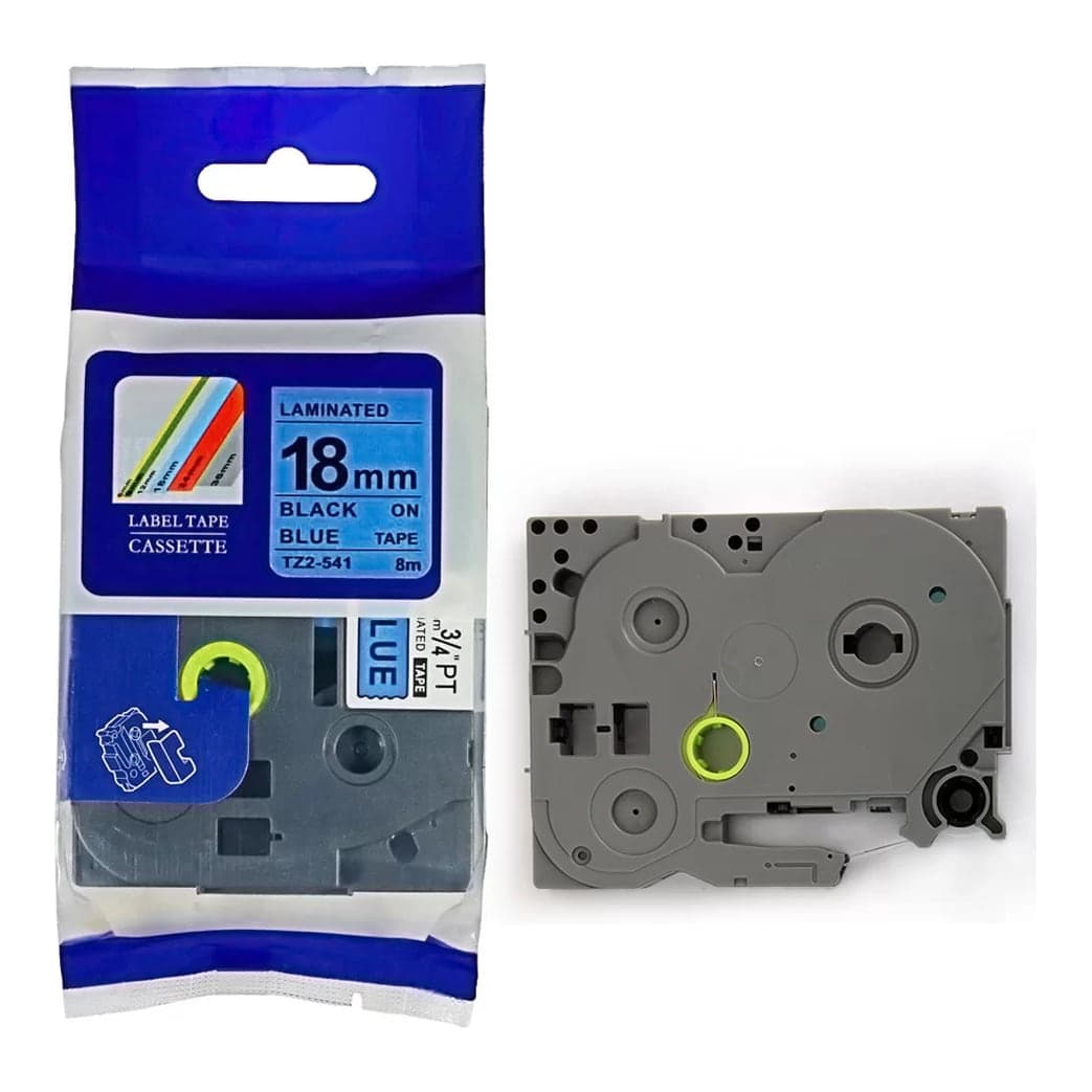 Cinta compatible Brother TZ2-541 · 18mm x 8m azul