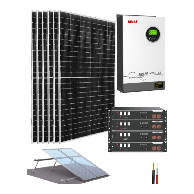 Kit solar litio Pylontech · 5200W 48V 13650Wh/día (GEN-KIT-AISLADO-PYLONTECH-5200W-48V-13650WH/DIA)