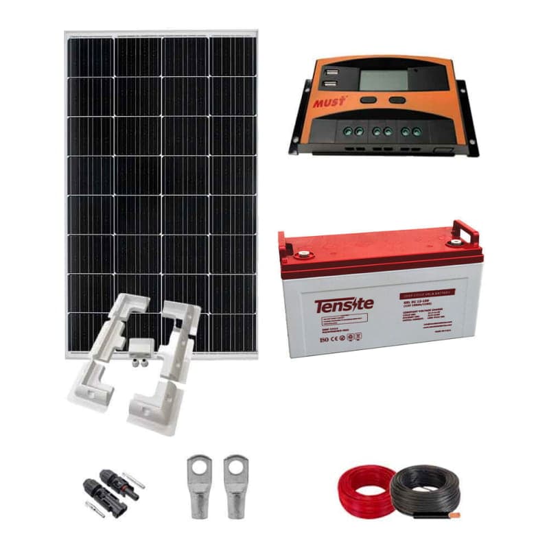 Kit panel solar · 200W instalación camper (GEN-KIT-AISLADO-200W-INSTALACION-CAMPER)