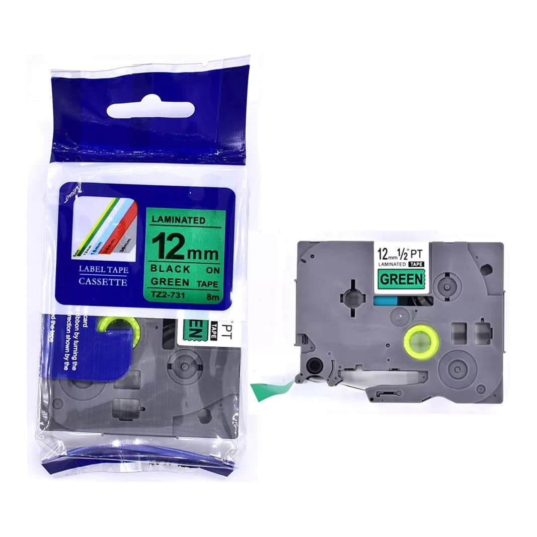 Cinta compatible Brother TZ2-731 · 12mm x 8m verde