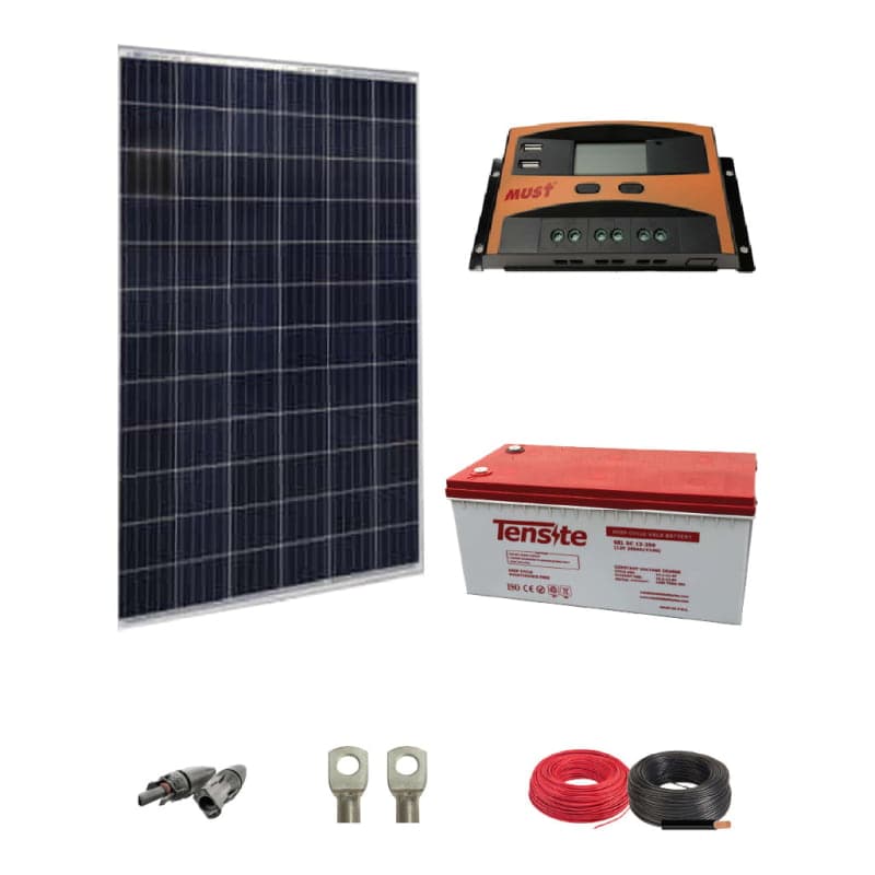 Kit solar casa de campo · 200W (GEN-KIT-SOLAR-CASA-CAMPO-200W)