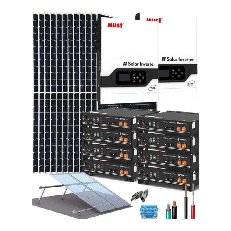 Kit sistema fotovoltaico litio Pylontech · 5000W 48V 31850Wh/día (GEN-KIT-AISLADO-PYLONTECH-5000W-48V-31850WH/DIA)