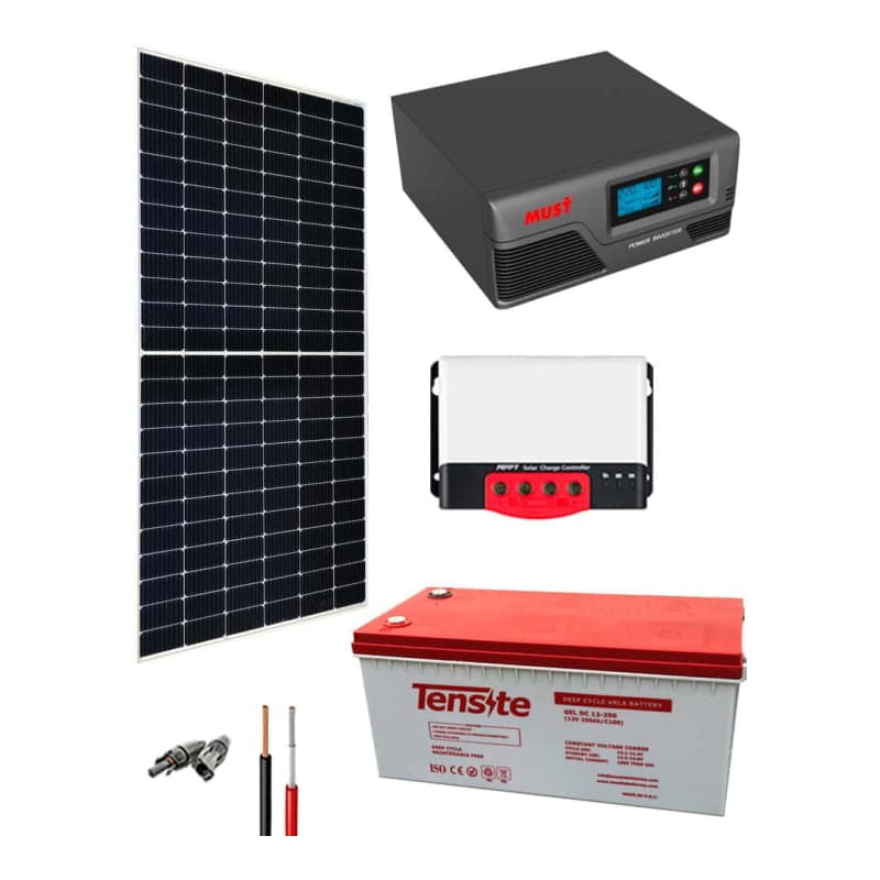 Kit solar aislada · 800W 12V 2275Wh/día (GEN-KIT-AISLADO-800W-12V-2275WH/DIA)