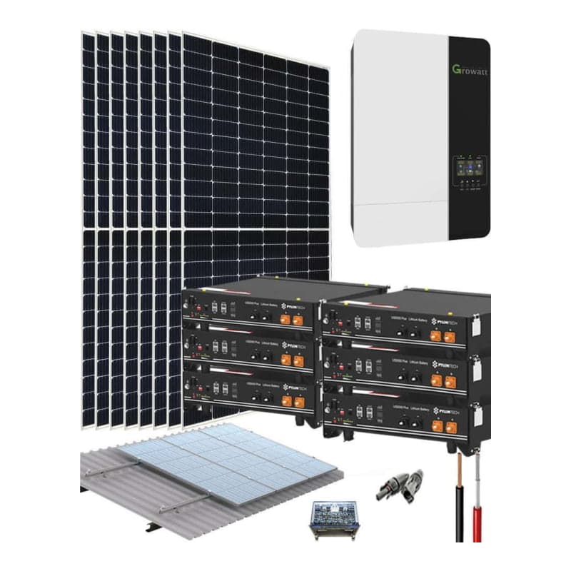 Kit solar litio Pylontech · 5000W 48V 18200Wh/día (GEN-KIT-AISLADO-PYLONTECH-5000W-48V-18200WH/DIA)