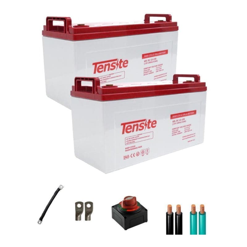Kit conexión banco de baterías GEL · 3600Wh 24V (GEN-KIT-BANCO-GEL-3600WH-24V)