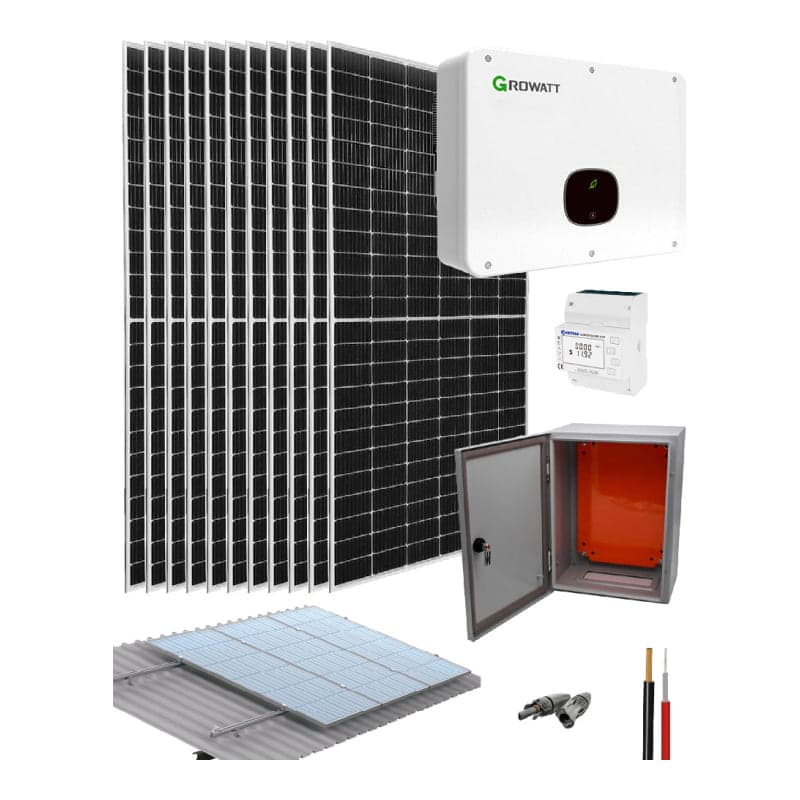 Kit solar conectado red GROWATT · 20000W 100000Wh/día trifásico (GROWATT-KIT-RED-20000W-100000WH/DIA)