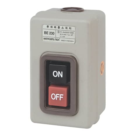Estación de arranque start-stop HANYOUNG NUX BE-230 · caja metálica 3P 30A 440V