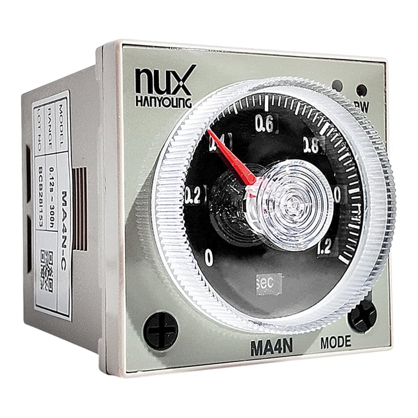 Imagen referencial de la serie: Temporizador analógico multirango HANYOUNG NUX MA4N-C · S/M/H 24–240V AC/DC 8 pines