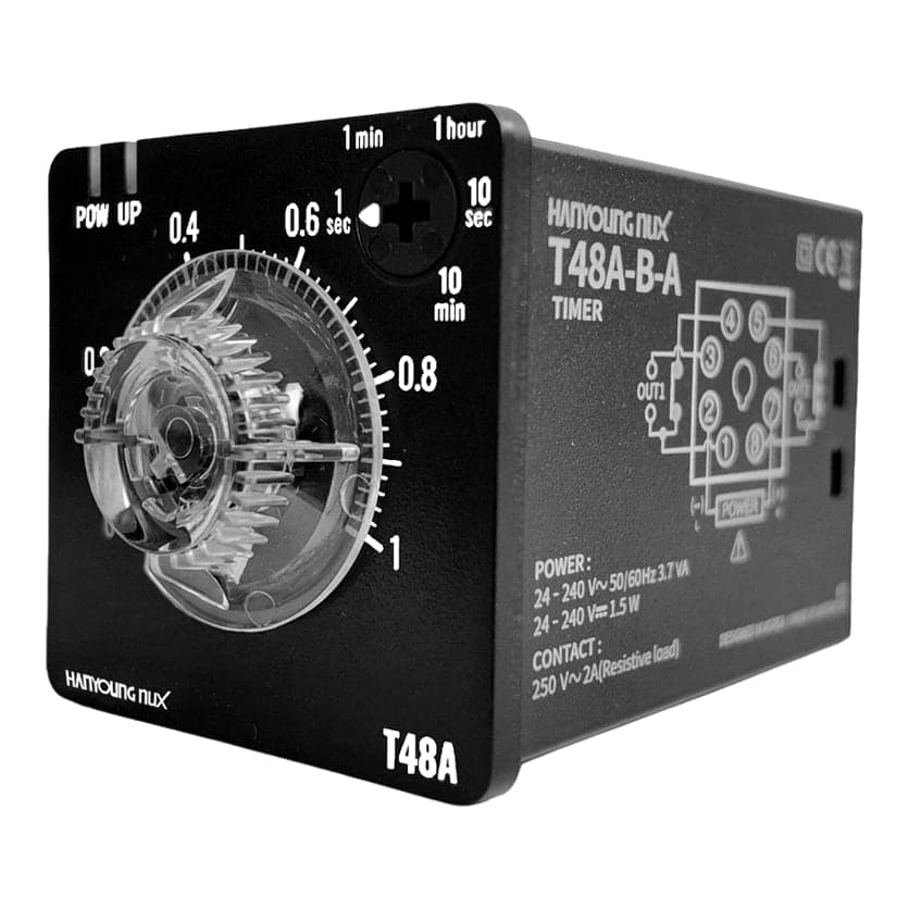 Temporizador analógico multirango HANYOUNG NUX T48A-1B-A · 1s/1m/1h/10s/10m