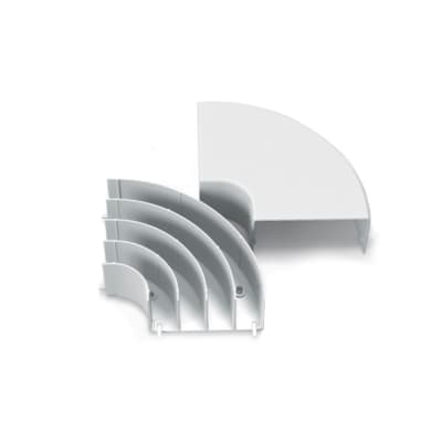 Ángulo plano HELLERMANNTYTON 250-00067 · 90°C para canaleta unicanal 100x50mm