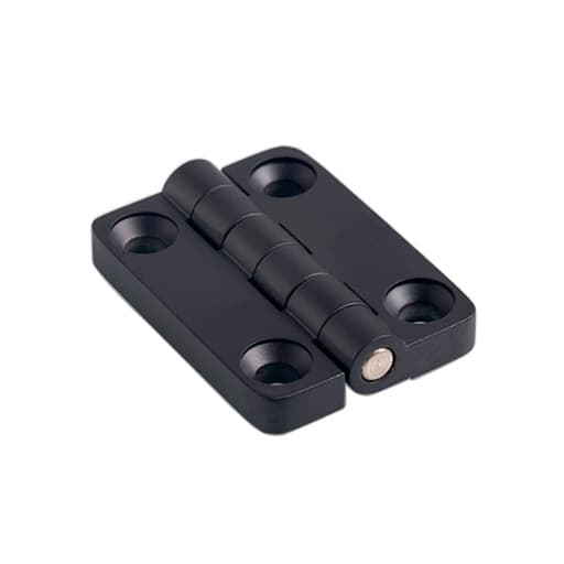 Bisagra de doble hoja HENGZHU HL009-2.3 black · con 4 huecos M6 (HENGZHU-BISAGRA-DOBLE-HOJA-4)