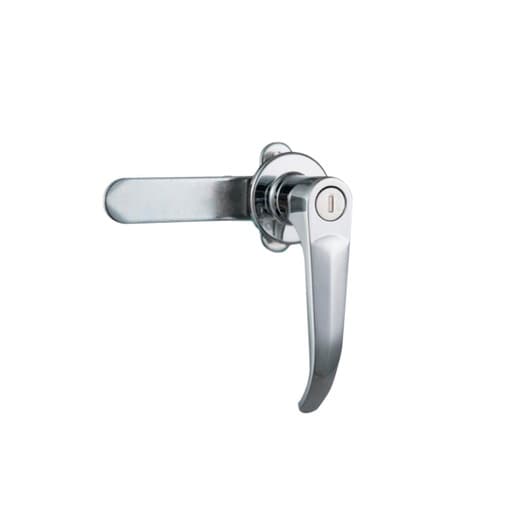 Chapa manija en L cromado con llave HENGZHU A2055