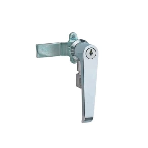 Chapa manija en L cromado con llave HENGZHU MS314-1-1