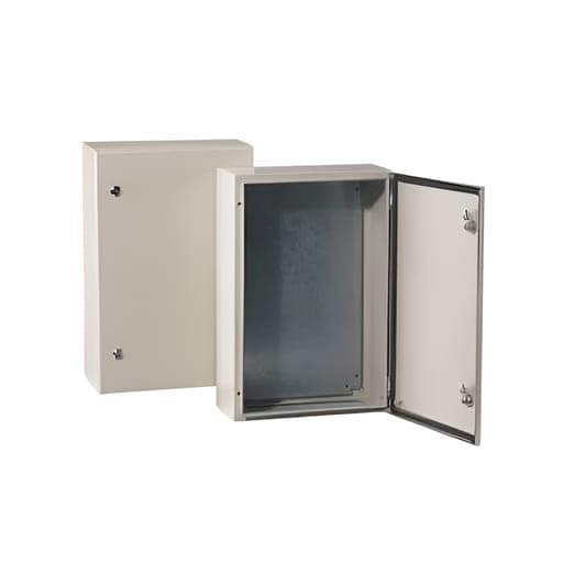 Tablero metálico para adosar HIMEL · 800x600x300mm con PB IP66 RAL7035 (HIMEL-800X600X300H)