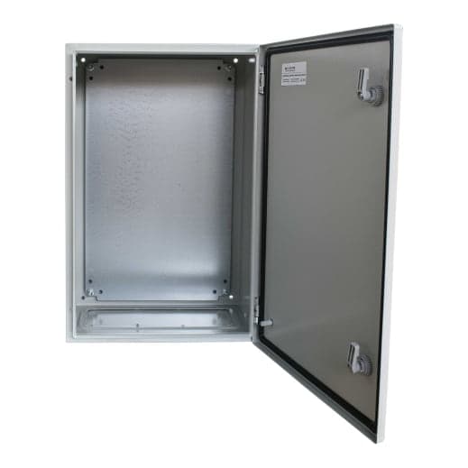 Tablero metálico para adosar HIMEL · 800x600x250mm con PB IP65 RAL7036 (HIMEL-800X600X250H)