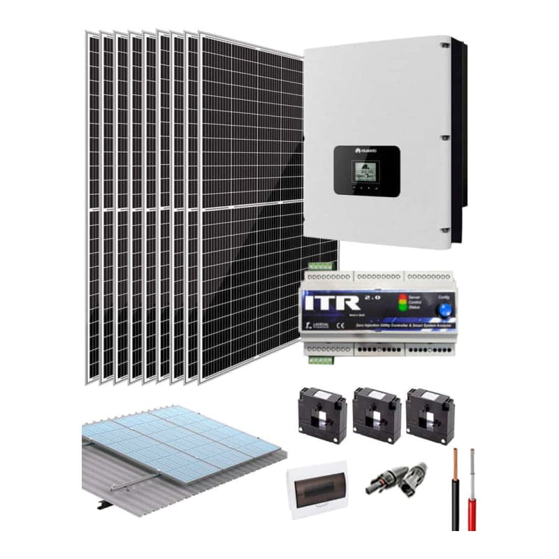 Kit conexión red trifásico HUAWEI · 12000W 54000Wh/día (HUAWEI-KIT-RED-12000W-54000WH/DIA)