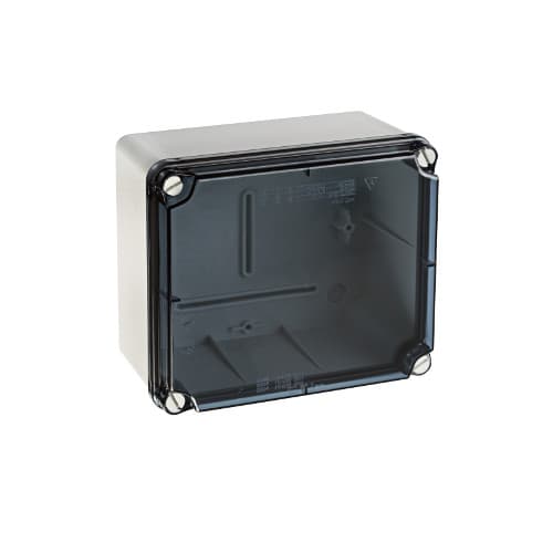 Caja de derivación lisa libre de halógeno IDE ELT171 · con tapa fumé IP67 IK07 155x179x100