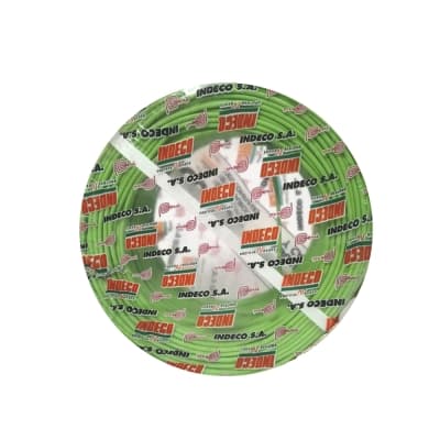 Imagen referencial de la serie: Cable de control GPT INDECO 10000662 · 14 AWG, 300V, aislamiento PVC, verde, x rollo (rollo 100m)